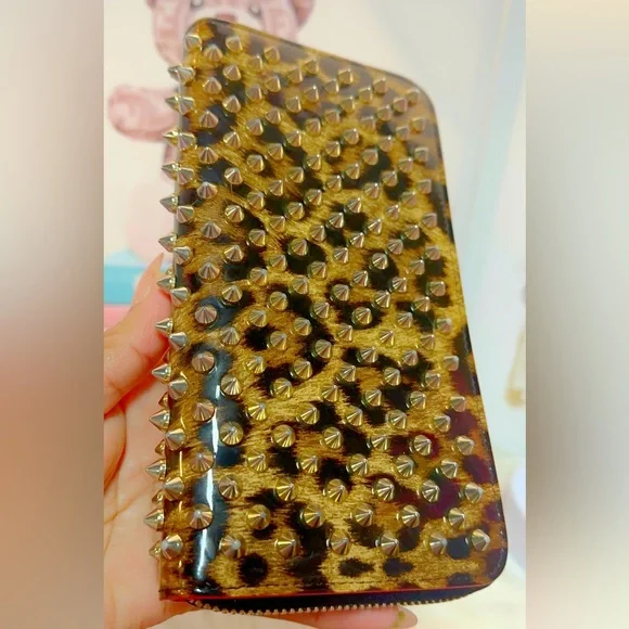 Christian Louboutin Leopard Studded Wallet - Picture 5 of 17
